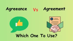 agreeance vs agreement