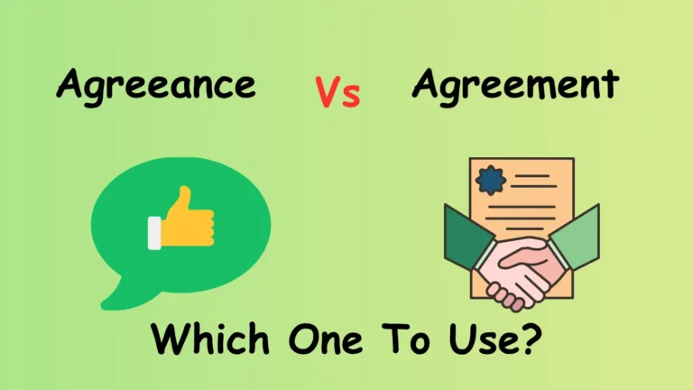 agreeance vs agreement